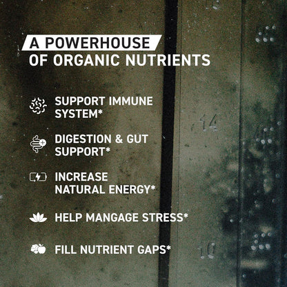 Kaged Outlive 100 Superalimento en polvo de vegetales orgánicos con vinagre de sidra de manzana