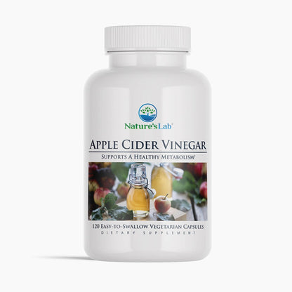 Vinagre de sidra de manzana Nature's Lab con cromo - 120 cápsulas