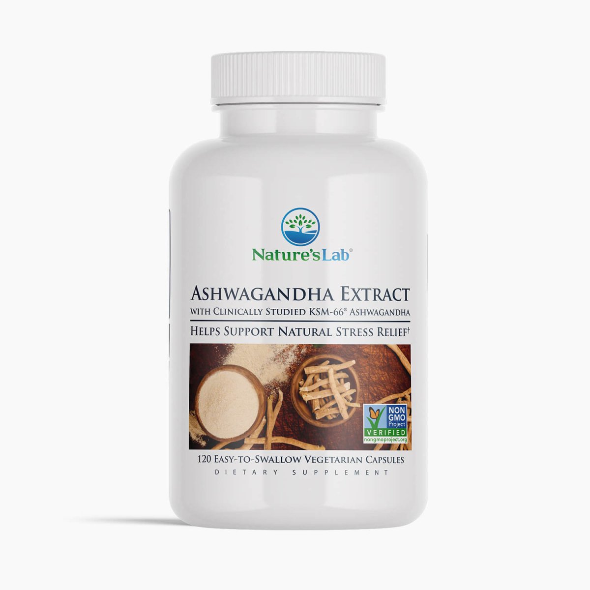 Nature's Lab KSM-66® Extracto de Ashwagandha - 120 Cápsulas