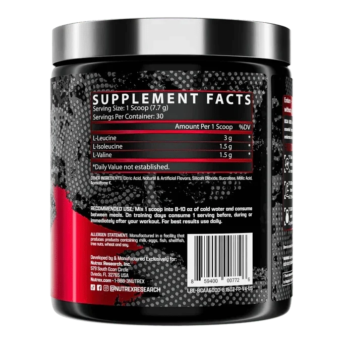 Nutrex BCAA 6000 Recovery, 30 Servings