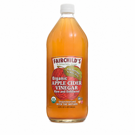 Vinagre de sidra de manzana orgánico Fairchild's - 946 ml (con la madre)