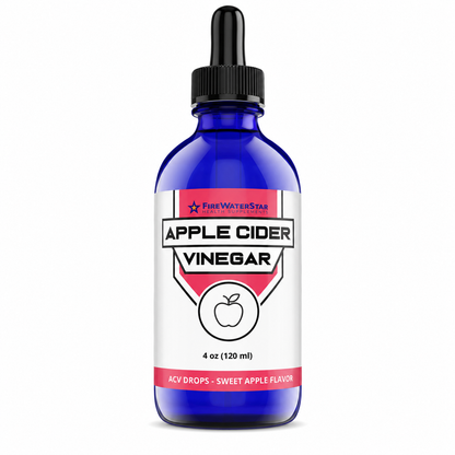 Gotas de vinagre de sidra de manzana con la madre con sabor a manzana FWS – 4 fl oz