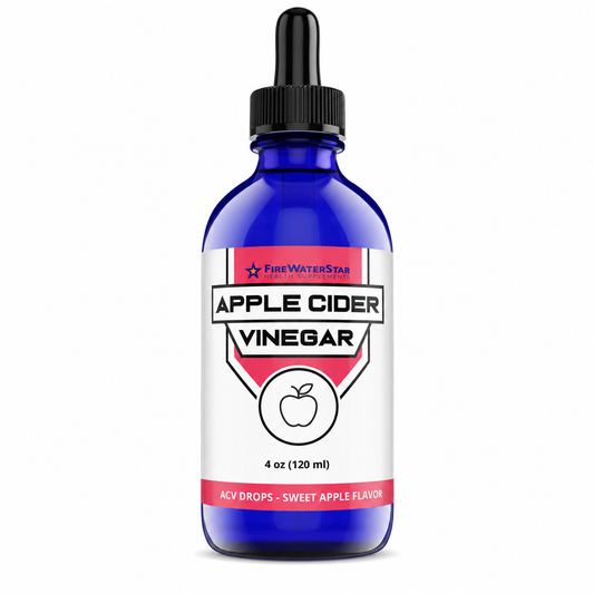 Gotas de vinagre de sidra de manzana con la madre con sabor a manzana FWS – 4 fl oz