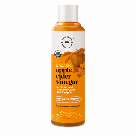 Wellbeing Nutrition Vinagre de Sidra de Manzana del Himalaya con 2X Madre – 500 mL