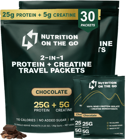 Sobres de viaje de Aislado de Proteína de Suero de Leche + Creatina 2 en 1