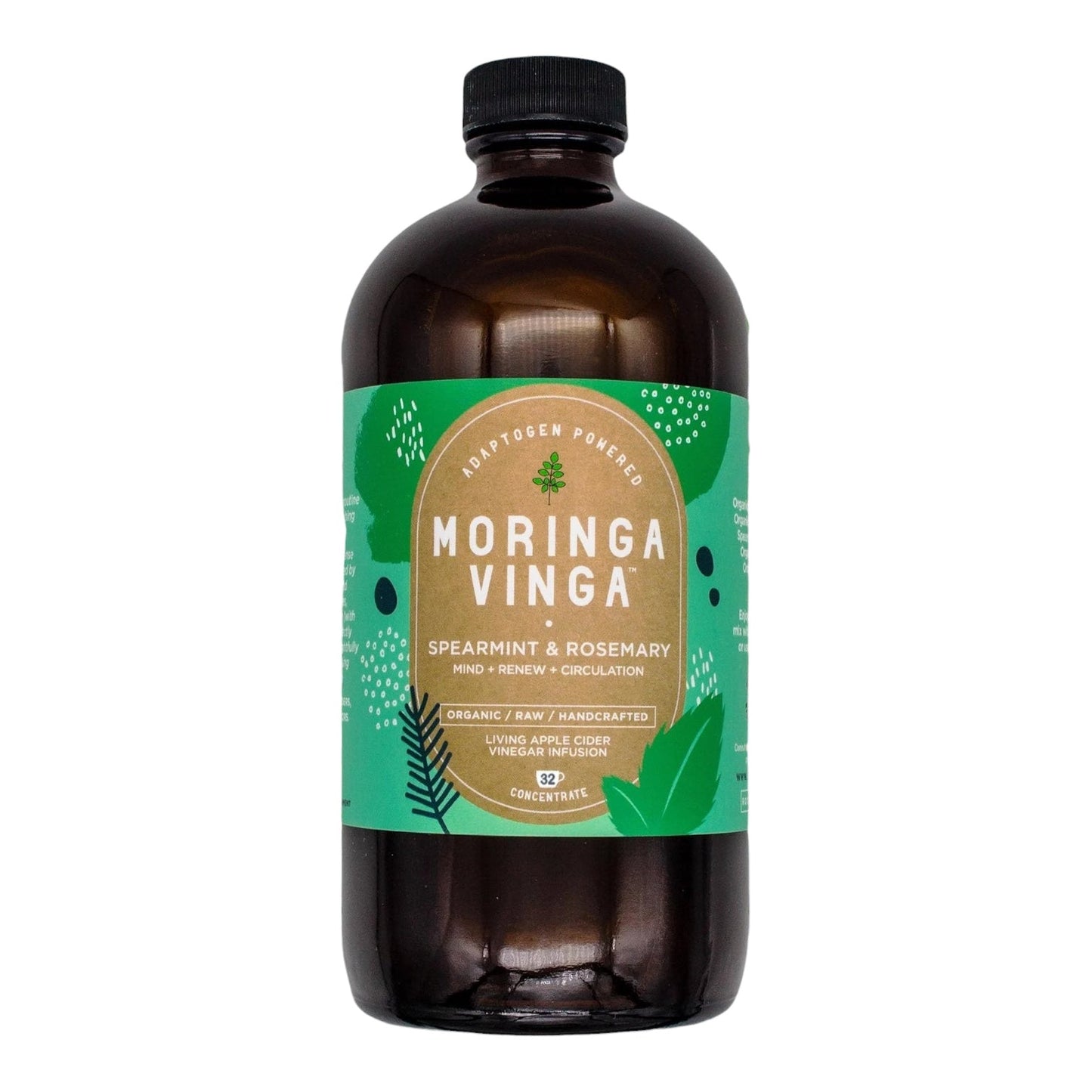 Tónico Herbal de Moringa Vinga con Adaptógenos y Vinagre de Sidra de Manzana – 32 oz