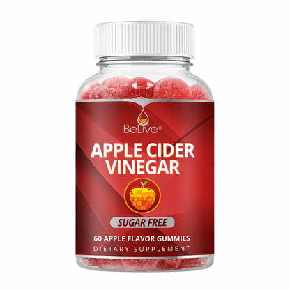 Gomitas de vinagre de sidra de manzana sin azúcar BeLive – 120 unidades