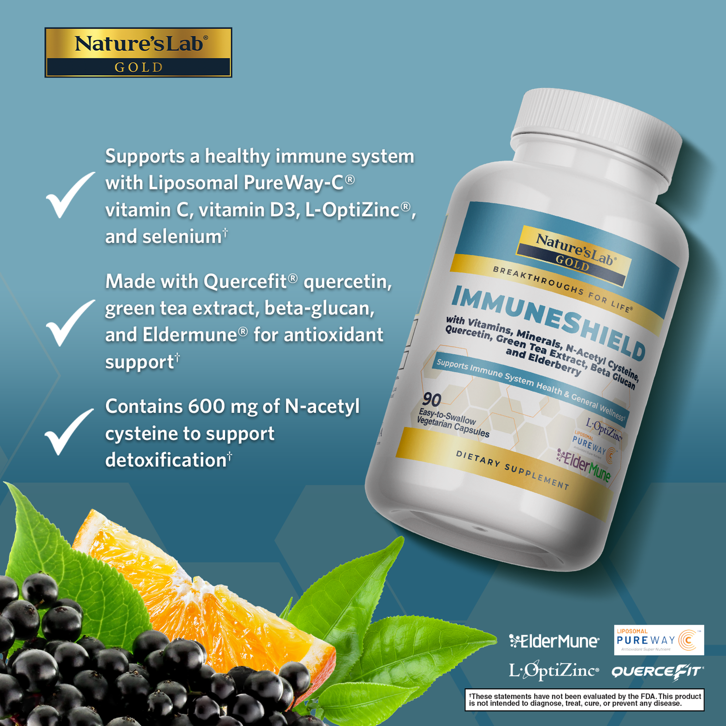 Nature's Lab Gold ImmuneShield - 90 cápsulas
