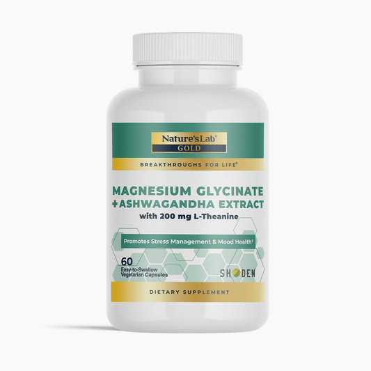 Nature's Lab Gold Magnesio + Ashwagandha con L-Teanina - 60 Cápsulas