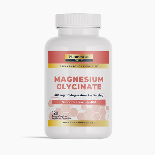 Nature's Lab Gold Glicinato de Magnesio - 120 Cápsulas