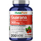 NusaPure Extracto de Guaraná Extracto 20:1, 300 mg por Cápsula Vegetal 200 Unidades (No OGM, Vegano)