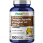 NusaPure Fadogia Agrestis 600mg + Tongkat Ali 400mg - 150 Cápsulas Vegetales - Sin OMG, Hecho en EE. UU., Dosis 2 Cápsulas Vegetales, BioPerine