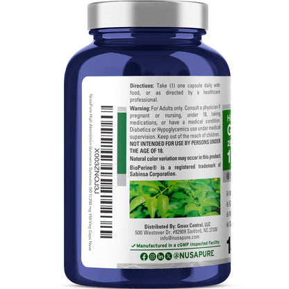 NusaPure Gymnema Sylvestre Extracto 50:1, 250 mg por Cápsula Vegana - 150 Unidades (Sin OMG, Vegano, Bioperina)