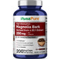 NusaPure Extracto de Corteza de Magnolia 20:1, 250 mg 200 Cápsulas Veganas Vegetarianas Sin OGM
