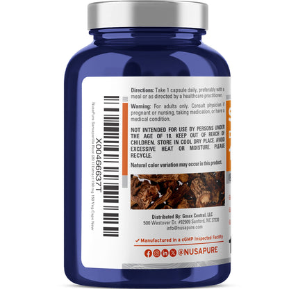 NusaPure Raíz de Zarzaparrilla Extracto 20:1 - Apto para Vegetarianos/Veganos, No OGM - 150 mg - 150 Cápsulas