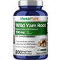 NusaPure Wild Yam Root 30:1 Extract, 100 mg 200 Vegan Capsules - Women’s Health & Hormonal Balance - Non-GMO, Vegan