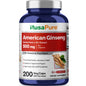 NusaPure American Ginseng 10:1 Extract, 500 mg - 200 Veggie Capsules (Vegetarian, Non-GMO, Vegan)