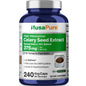 NusaPure Celery Seed Capsules 10:1 Extract, 375 mg, 240 Veggie Caps, Non-GMO, Vegan