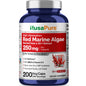 NusaPure Alga Marina Roja Extracto 20:1, 250 mg 200 Cápsulas Vegetales (Sin OGM y Sin Soja) Bioperine