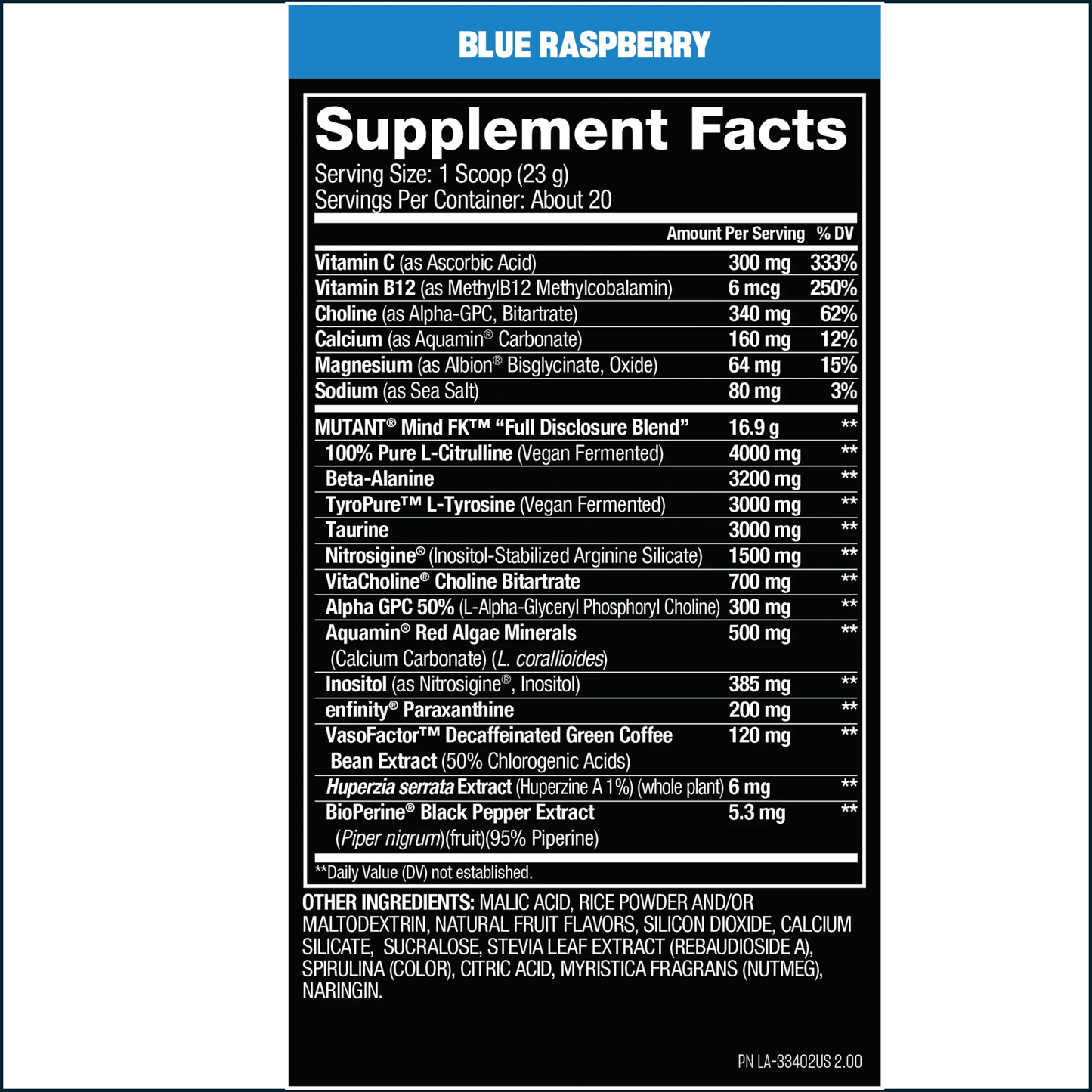 Mutant MindFK, 20 Servings
