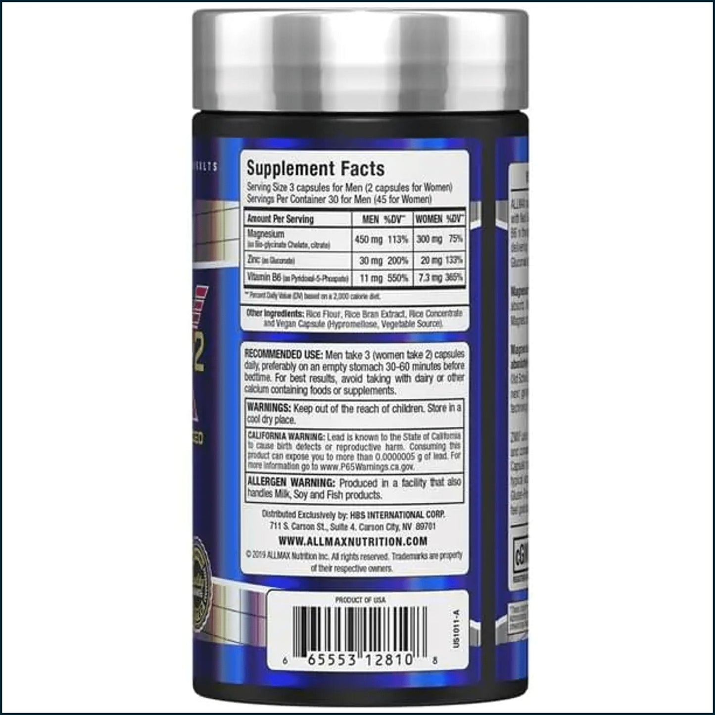 Allmax ZMX2 Advanced, 90 Capsules