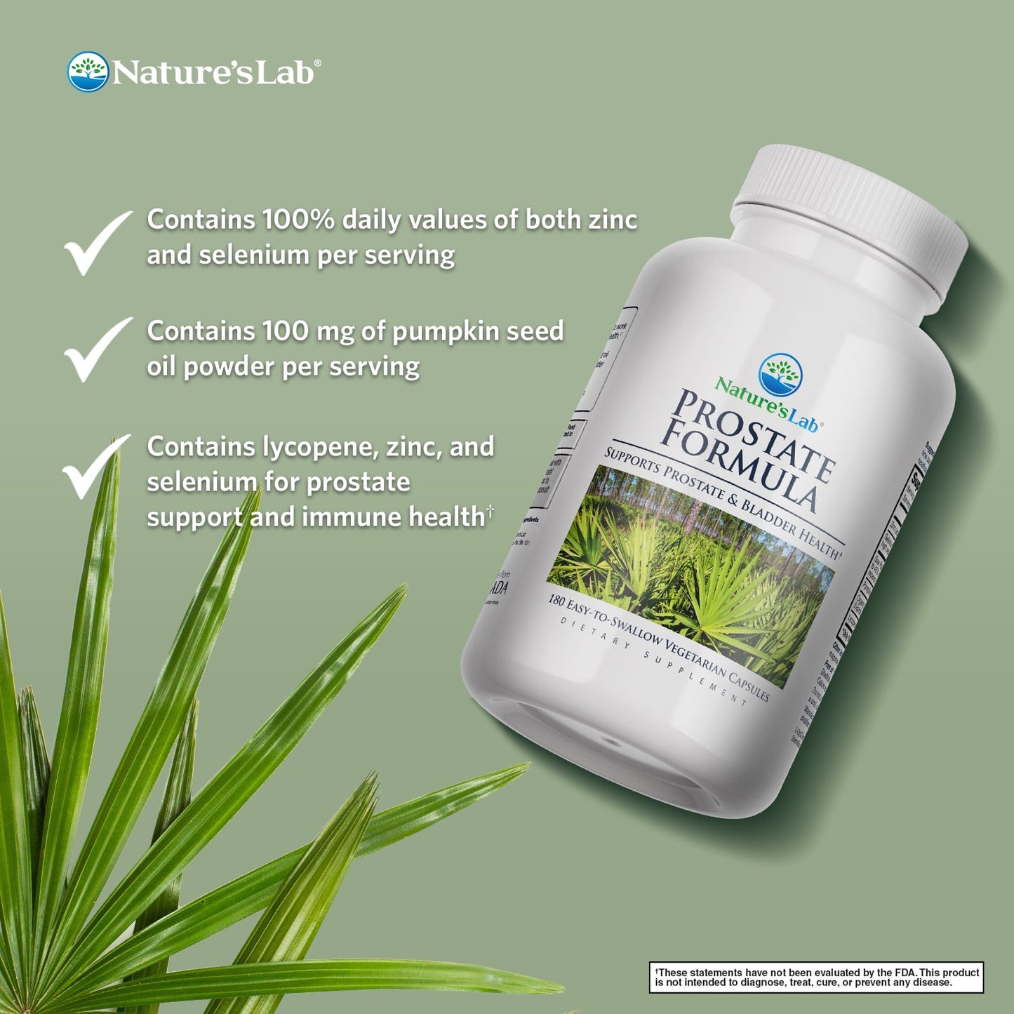 Nature's Lab Prostate Formula - 180 Cápsulas
