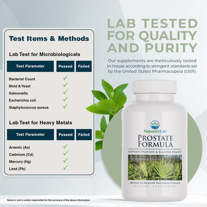 Nature's Lab Prostate Formula - 180 Cápsulas