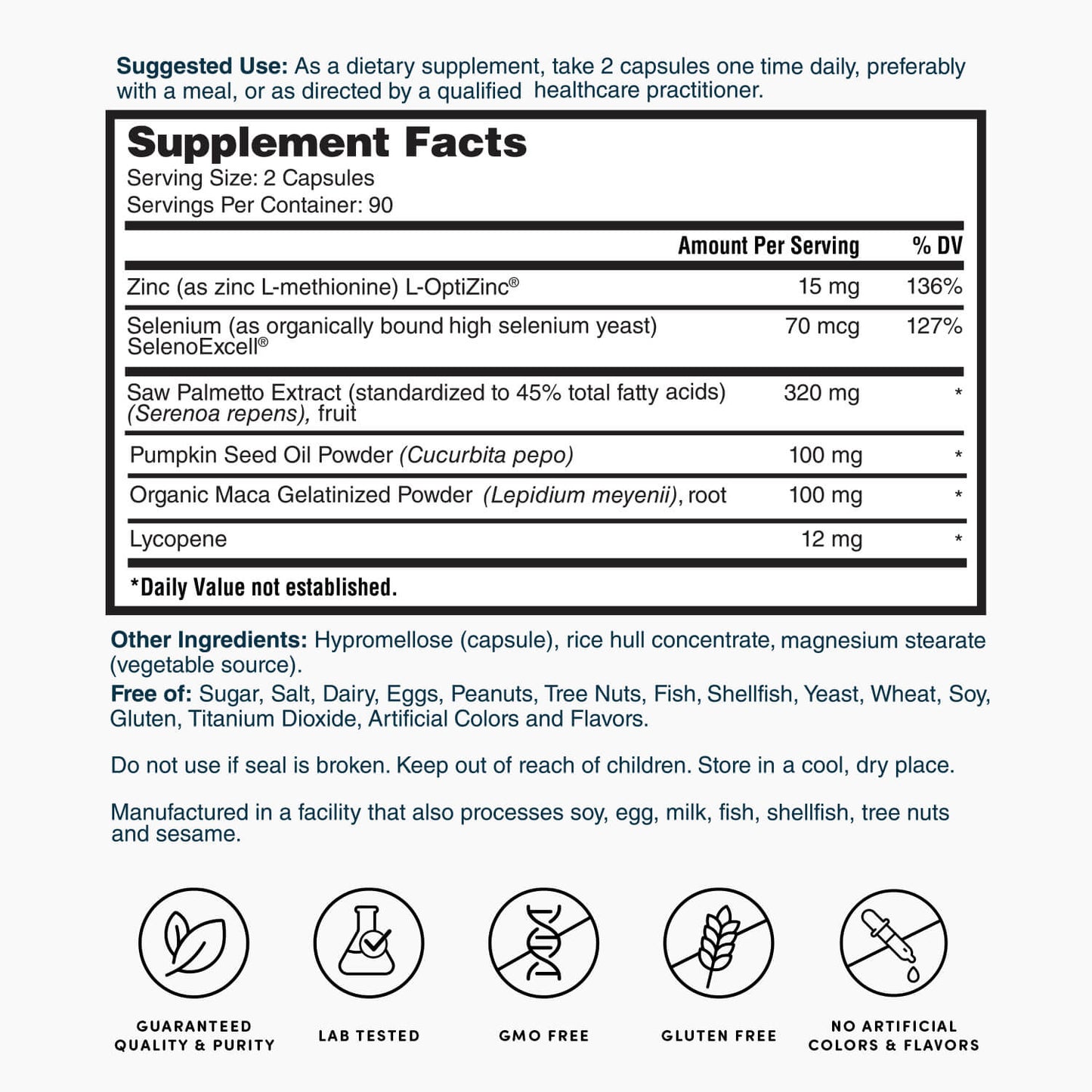 Nature's Lab Prostate Formula - 180 Cápsulas