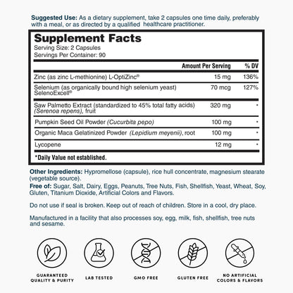 Nature's Lab Prostate Formula - 180 Cápsulas