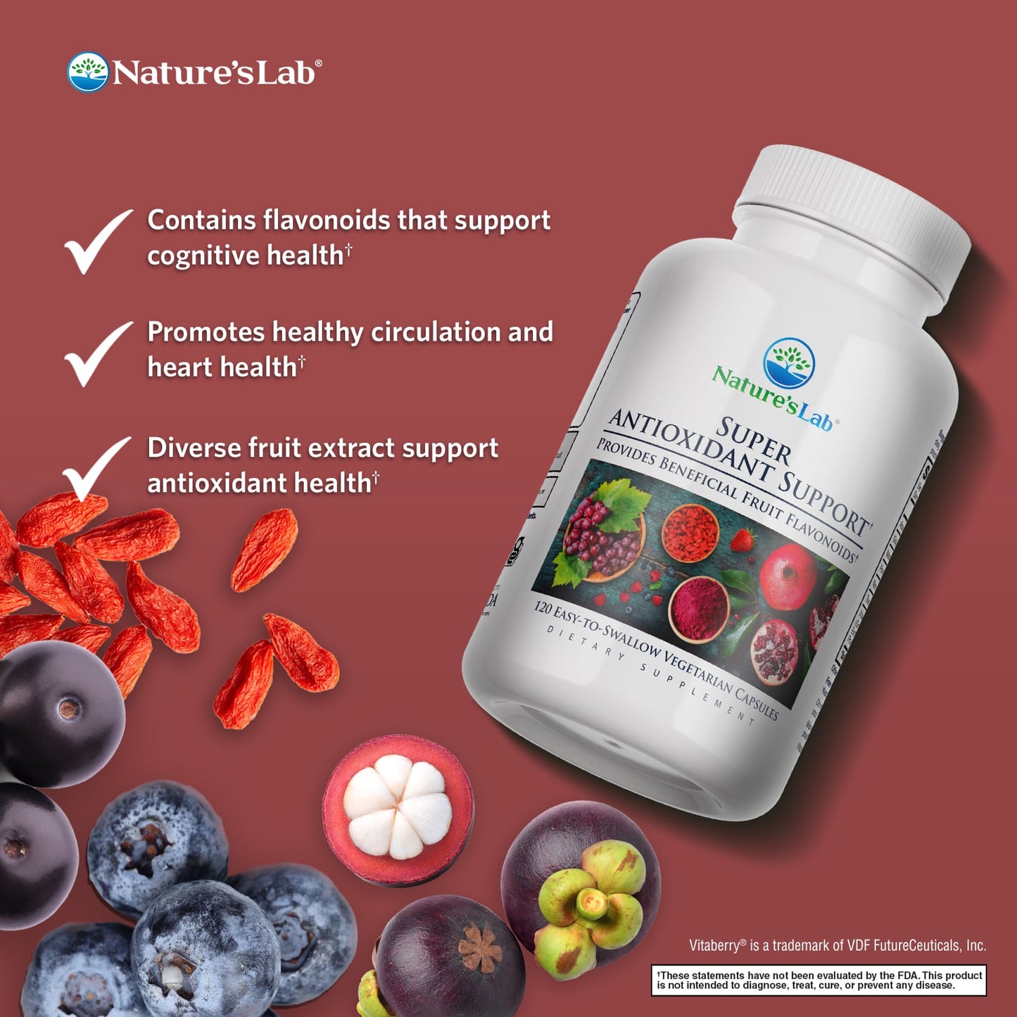 Nature’s Lab Super Antioxidant Support - 120 cápsulas