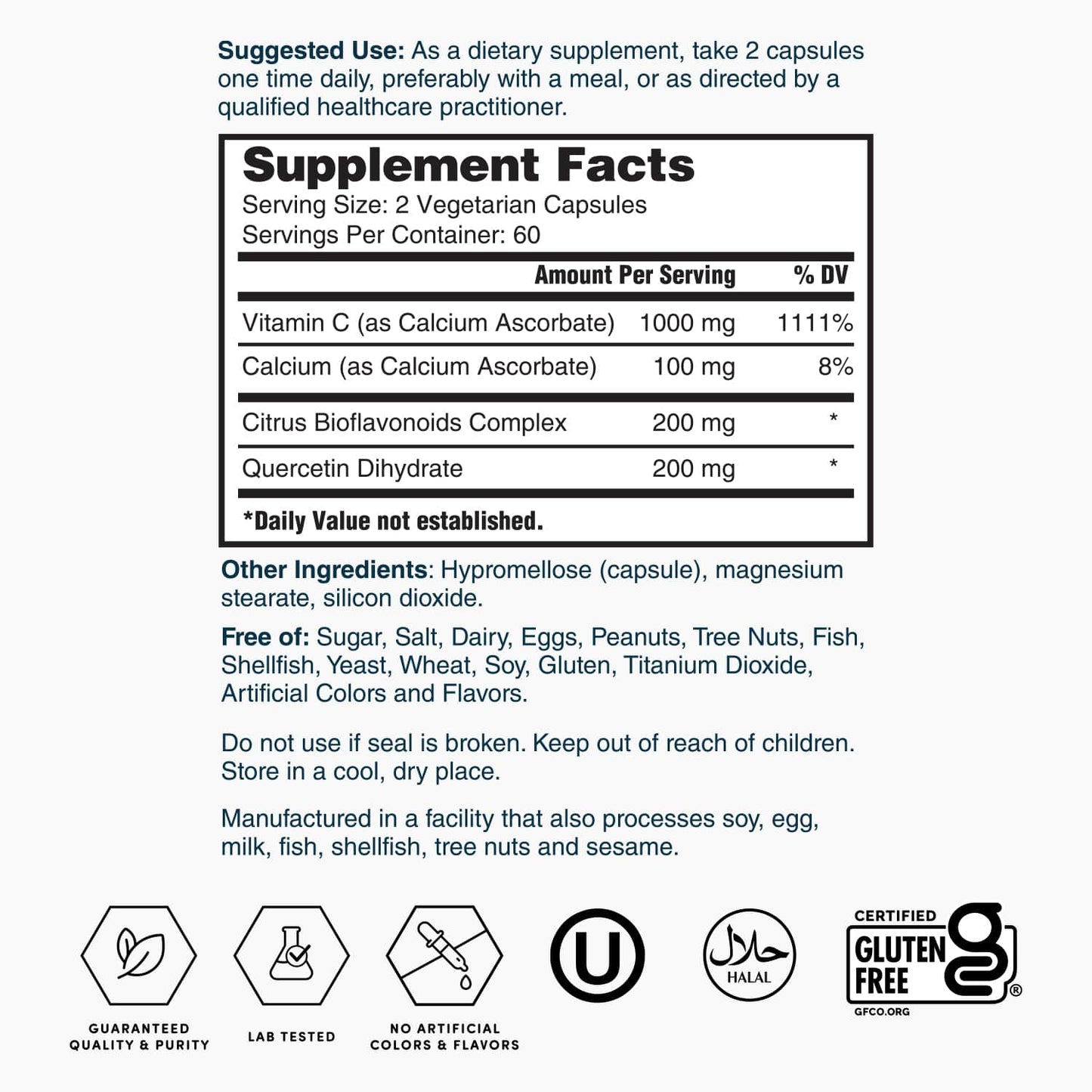Nature's Lab Gold Súper Vitamina C 1000 mg - 120 Cápsulas