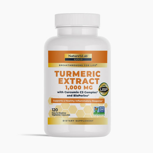 Extracto de Cúrcuma Gold de Nature's Lab con Complejo de Curcumina C3 y BioPerine - 120 Cápsulas