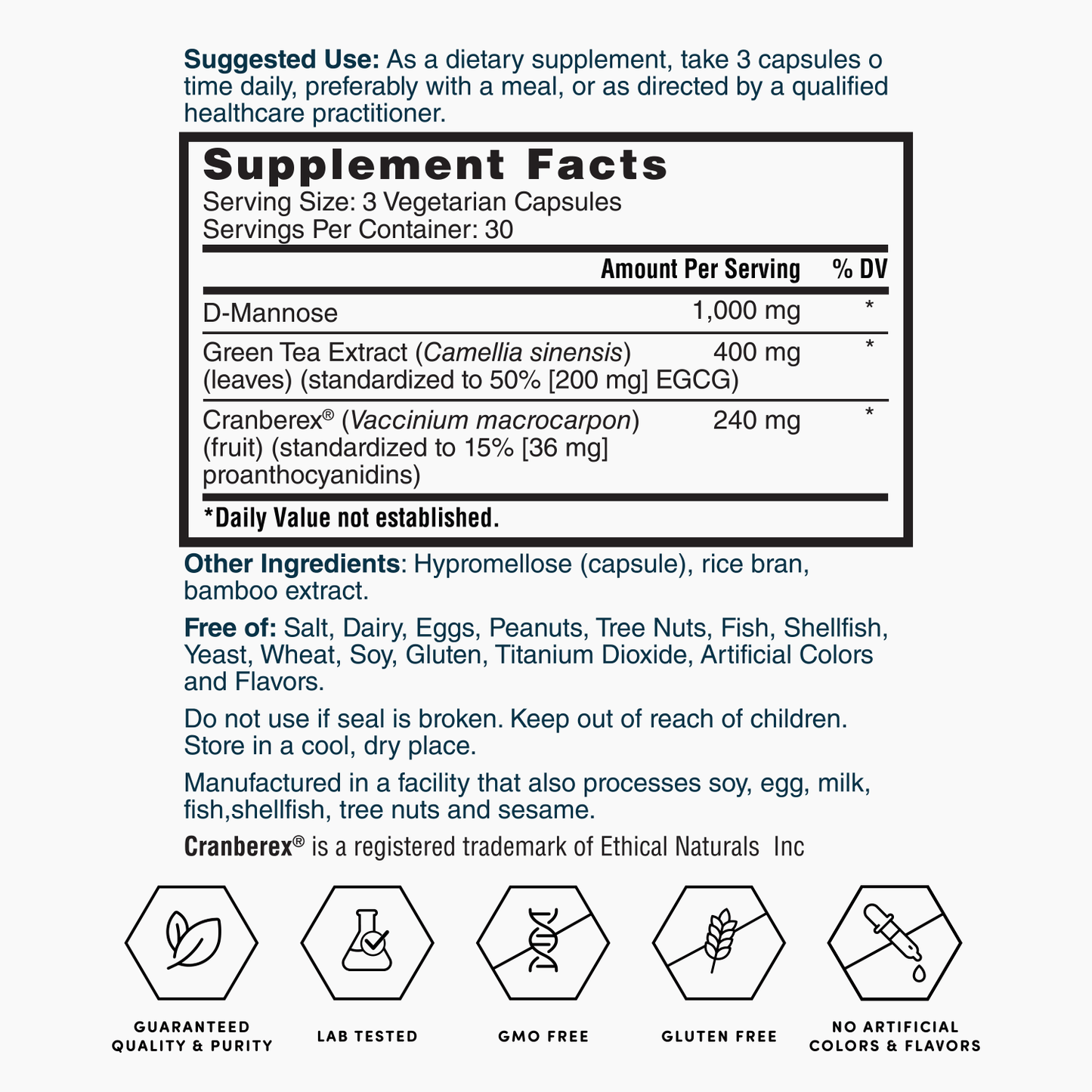 Nature's Lab Gold UrinaGuard - 90 Cápsulas