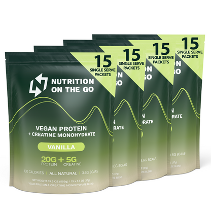 2-in-1 Vegan Protein + Creatine Travel Packets
