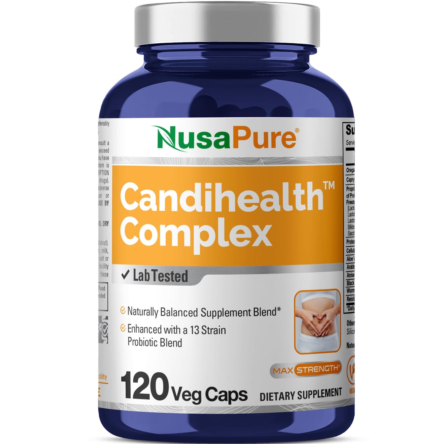 NusaPure CandiHealth Complex (no OGM, vegano) 120 cápsulas vegetales