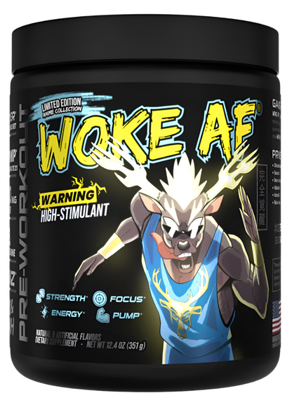Pre-entrenamiento de alto estimulante Bucked Up WOKE AF - Energía y enfoque intensos