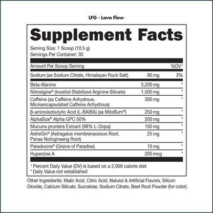Bucked Up LFG Burn Thermogenic Pre-Workout, 30 Servings