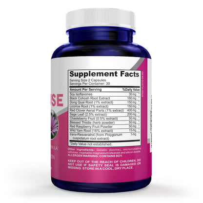NusaPure Menopause Complex: Cohosh Negro e Ingredientes Herbales - 60 Cápsulas