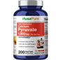 NusaPure Calcium Pyruvate - Suitable for Vegetarian/Vegan, Non - GMO - 1500 mg - 200 Capsules
