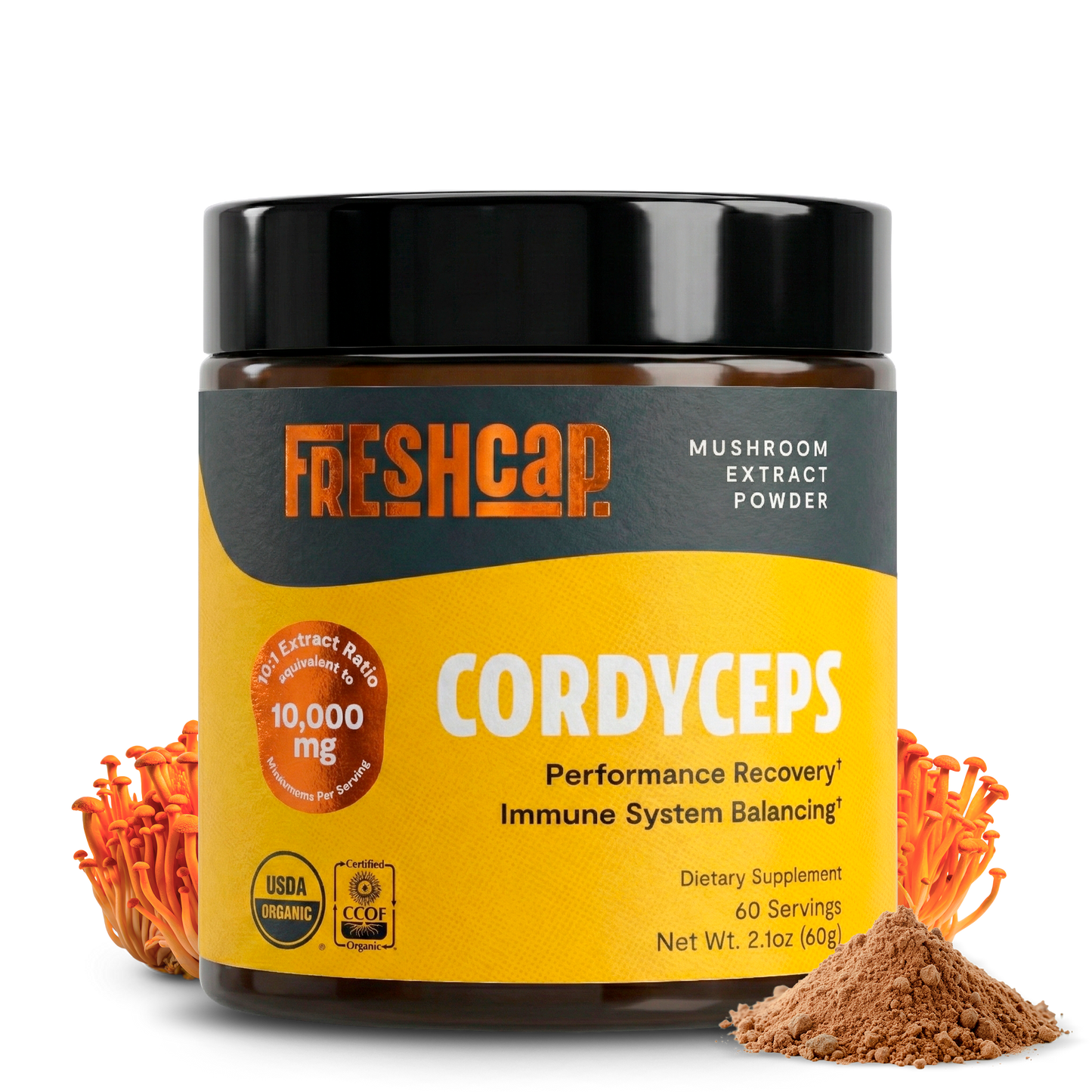 Extracto en polvo de hongo Cordyceps