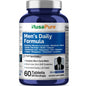 NusaPure Fórmula Diaria para Hombres – Multivitamínico de Espectro Completo con Vitaminas A, C, D, E, K, Complejo B, Folato, Biotina, Minerales y Licopeno | 60 Tabletas | Sin OGM
