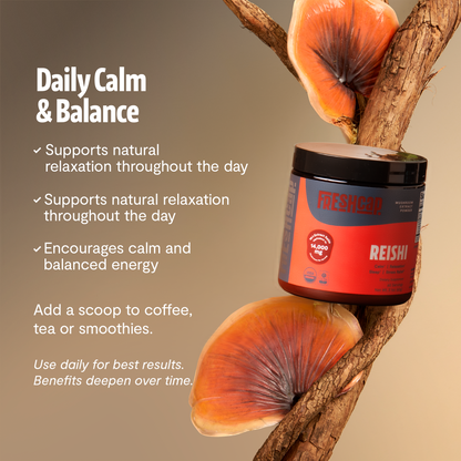 Polvo de hongo Reishi orgánico