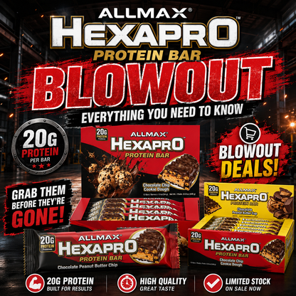 AllMax Hexapro Protein Bar 54g, 12 Single Bars