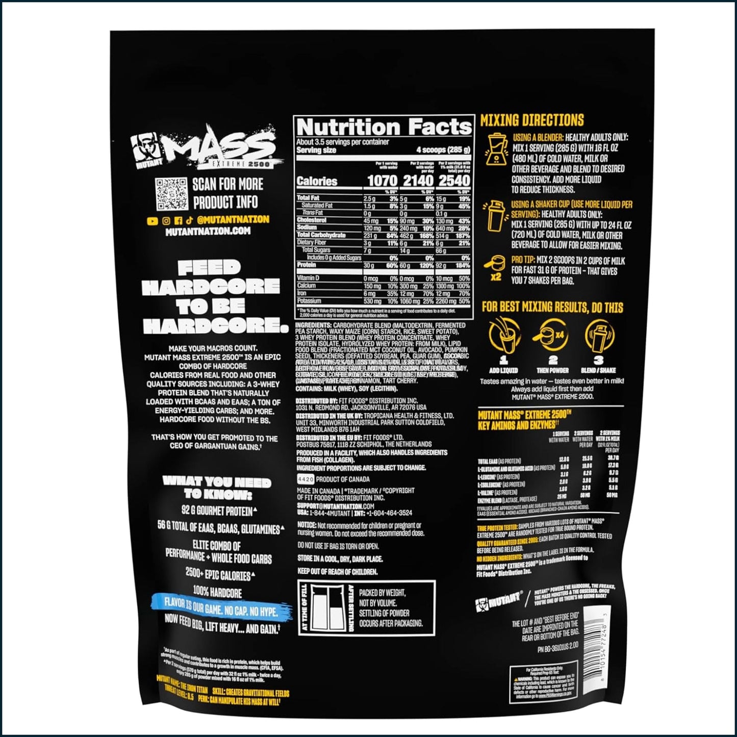 Mutant Mass Extreme 2500, 2.2lbs