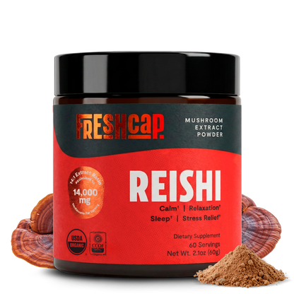 Polvo de hongo Reishi orgánico