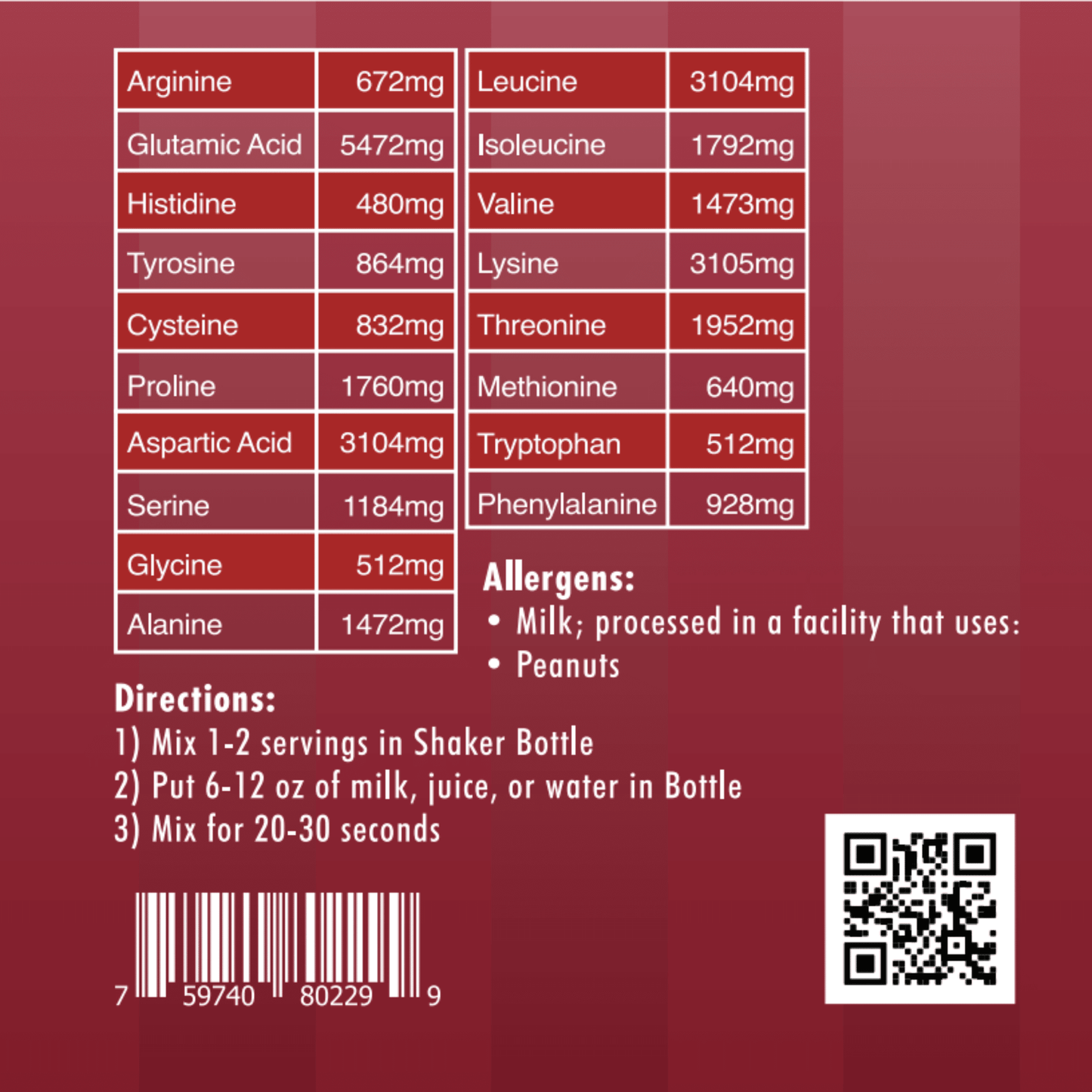 Aislado de Proteína de Suero sin Sabor