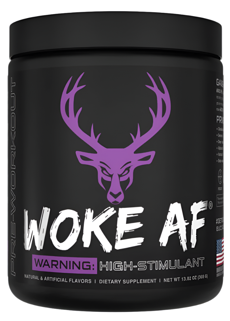 Pre-entrenamiento de alto estimulante Bucked Up WOKE AF - Energía y enfoque intensos