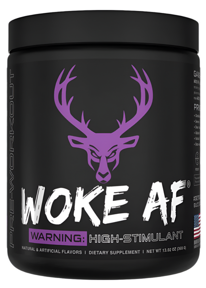 Pre-entrenamiento de alto estimulante Bucked Up WOKE AF - Energía y enfoque intensos