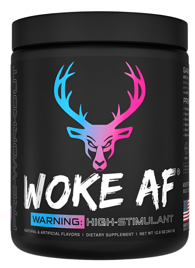 Pre-entrenamiento de alto estimulante Bucked Up WOKE AF - Energía y enfoque intensos