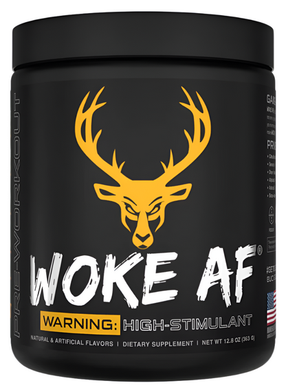 Pre-entrenamiento de alto estimulante Bucked Up WOKE AF - Energía y enfoque intensos